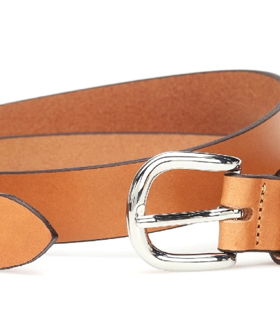 Shop Isabel Marant Zap Leather Belt In Brown