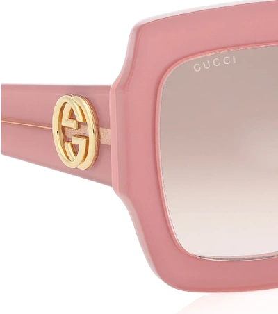 Shop Gucci Square Sunglasses In Pink