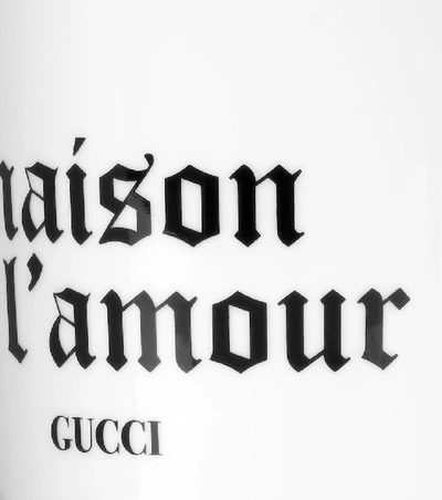 Shop Gucci Freesia Maison De L'amour Candle In White