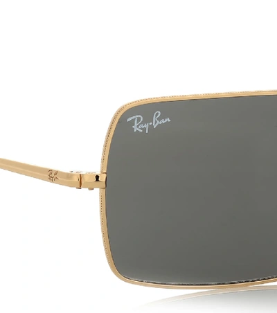 Shop Ray Ban Rb1969 Rectangle 1969 Sunglasses In Gold