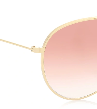 Shop Celine Aviator Sunglasses In Pink