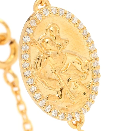 Shop Theodora Warre St Christopher Gold-plated Sterling Silver Bracelet