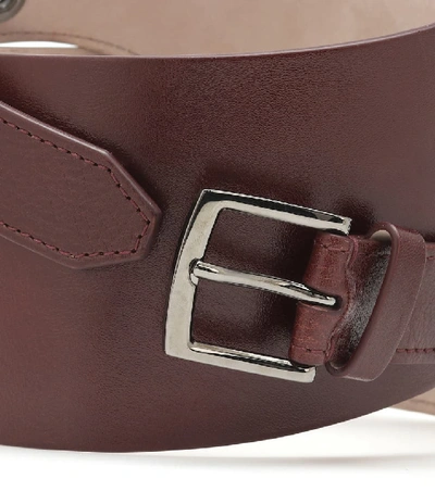 Shop Brunello Cucinelli Leather Belt In Brown
