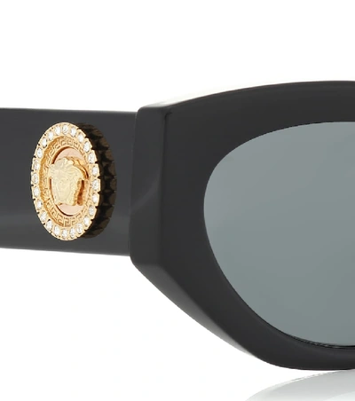Shop Versace Cat-eye Medusa Sunglasses In Black