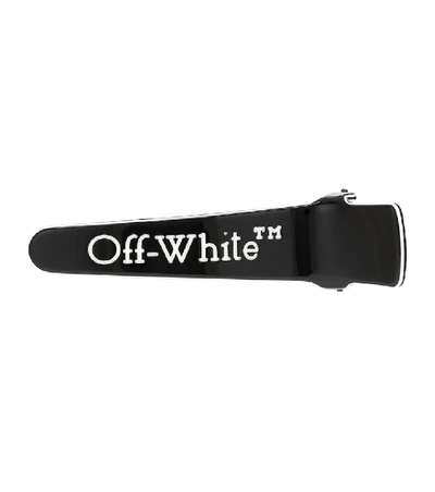 Shop Off-white Logo Hair Clip In Black