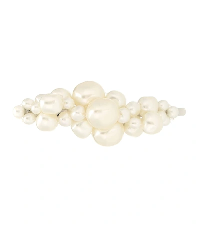 Shop Simone Rocha Faux Pearl Hair Clip In White