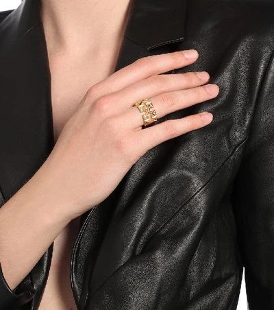 Shop Off-white Arrow Ring In Gold