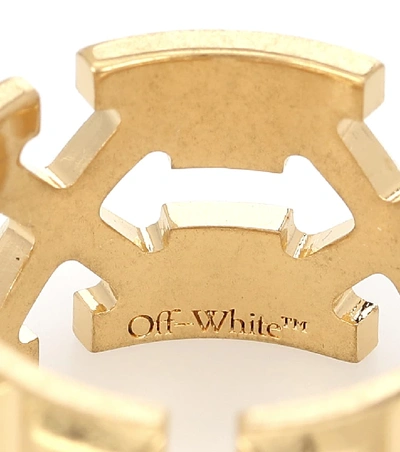 Shop Off-white Arrow Ring In Gold