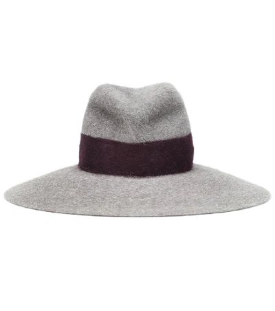 Shop Lola Hats Strap Felt Hat In Grey