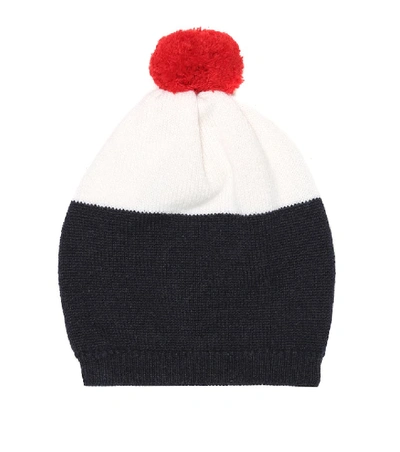 Shop Thom Browne Baby Cashmere Beanie In Blue