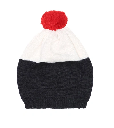 Shop Thom Browne Baby Cashmere Beanie In Blue