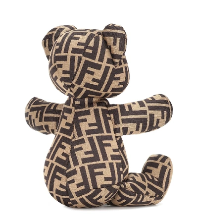 Shop Fendi Baby Teddy Bear In Zucca