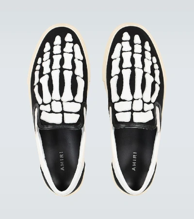 Shop Amiri Skeleton Slip-on Shoes In White