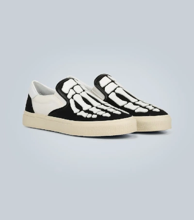 Shop Amiri Skeleton Slip-on Shoes In White