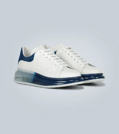 Shop Alexander Mcqueen Oversized Gradient Leather Sneakers In White