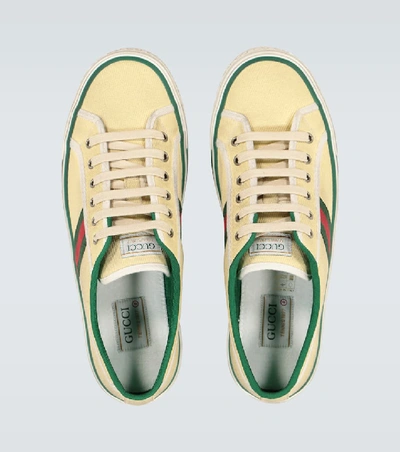 Shop Gucci Tennis 1977 Gg Sneakers In Yellow