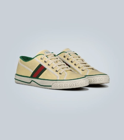 Shop Gucci Tennis 1977 Gg Sneakers In Yellow