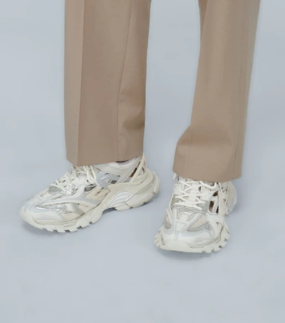 Shop Balenciaga Track.2 Open Sneakers In White