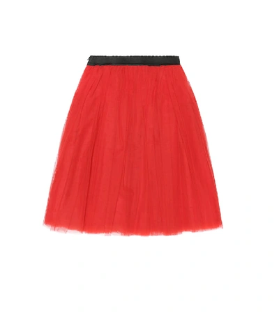 Shop Dolce & Gabbana Tulle Skirt In Red