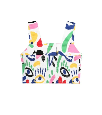 Shop Stella Mccartney Printed Cotton Top In Multicoloured