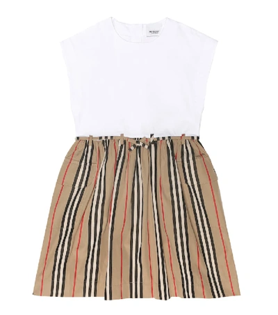 Shop Burberry Icon Stripe Cotton Dress