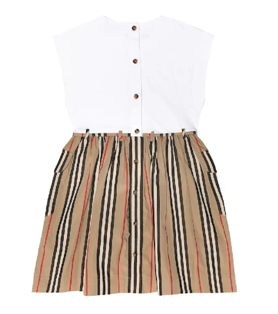 Shop Burberry Icon Stripe Cotton Dress
