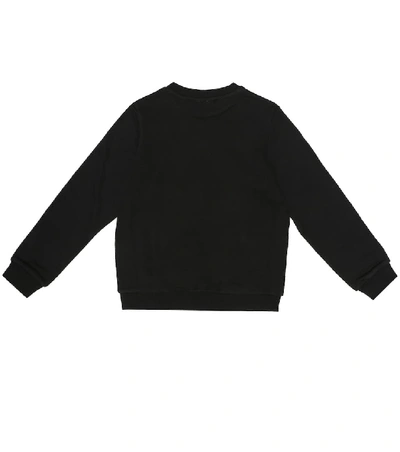 Shop Fendi Logo Cotton Sweatshirt In Black