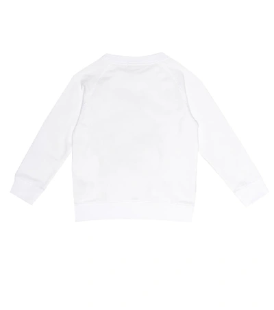 Shop Stella Mccartney Appliquéd Cotton Sweater In White
