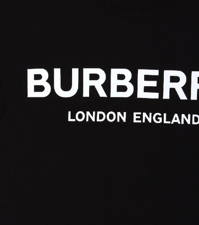 Shop Burberry Logo Cotton T-shirt In Black