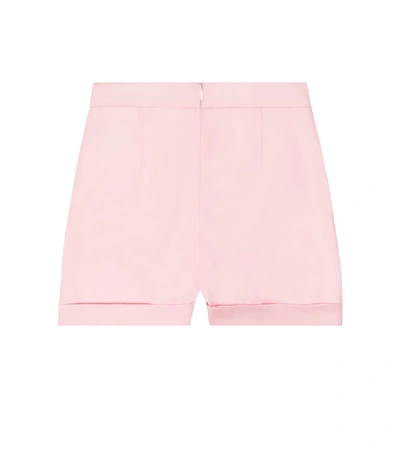 Shop Balmain Wool Shorts In Pink