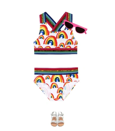 Shop Stella Mccartney Rainbow Bikini In Multicoloured