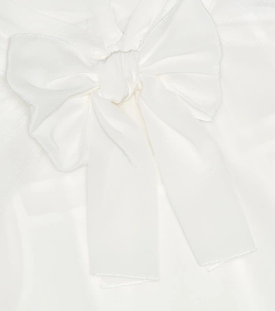 Shop Dolce & Gabbana Silk Crêpe De Chine Blouse In White