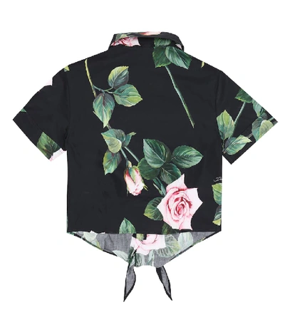 花卉棉质府绸衬衫