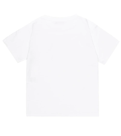 Shop Balenciaga Printed Cotton T-shirt In White