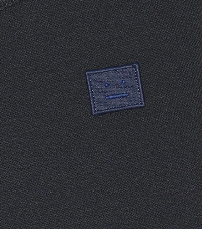 Shop Acne Studios Mini Fairview Face Cotton Sweatshirt In Blue