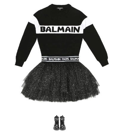 Shop Balmain Cashmere Sweater In Black