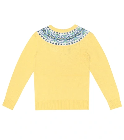 Shop Polo Ralph Lauren Intarsia Cotton-blend Sweater In Yellow