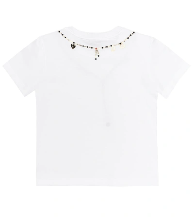 Shop Dolce & Gabbana Embellished Cotton T-shirt In White