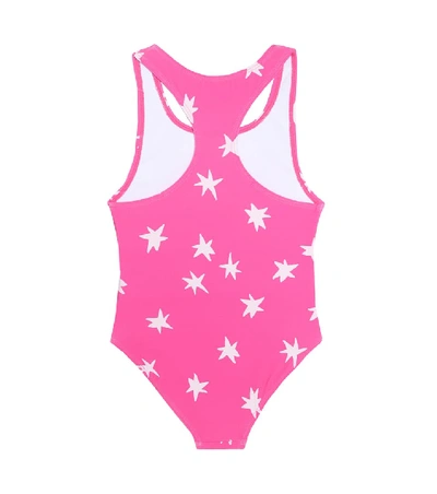 Shop Stella Mccartney Rainbow One-piece Swimsuit In Pink