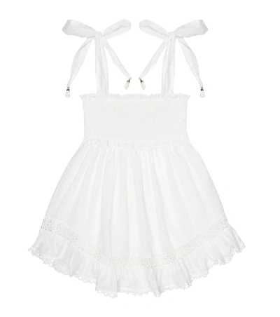 Shop Zimmermann Peggy Fil-coupé Cotton Dress In White