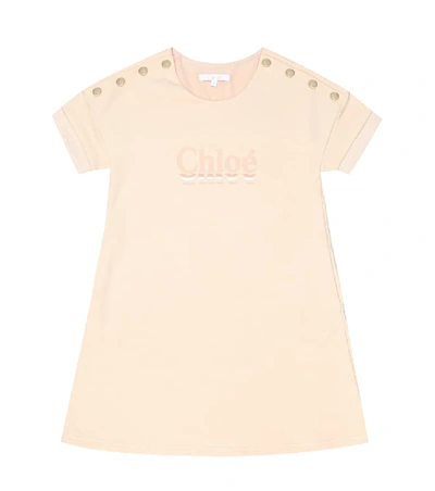 Shop Chloé Cotton-blend Dress In Pink