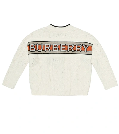 Shop Burberry Wool-blend Cardigan In Neutrals