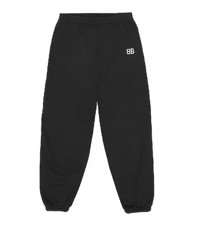 Shop Balenciaga Cotton-blend Trackpants In Black