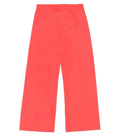 Shop Fendi Cotton-blend Trackpants In Pink