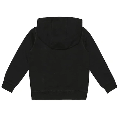 Shop Kenzo Tiger Logo Cotton-blend Hoodie In Black