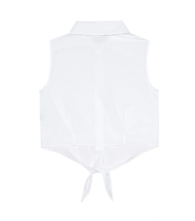 Shop Dolce & Gabbana Cotton-poplin Top In White