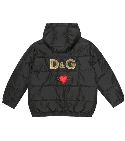 Shop Dolce & Gabbana Embroidered Quilted Jacket In Black