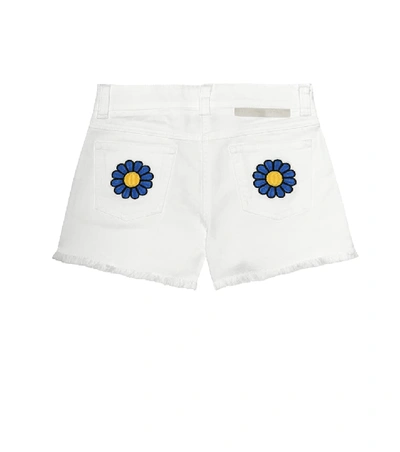 Shop Stella Mccartney Stretch-denim Shorts In White