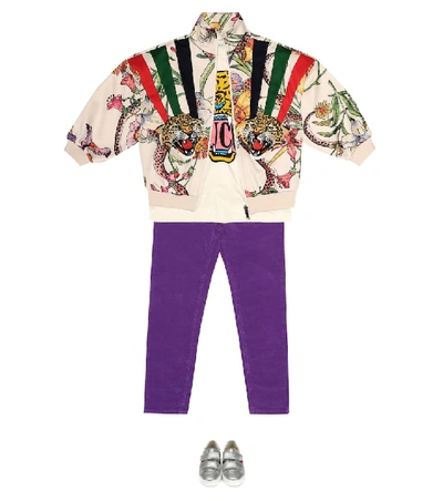 Shop Gucci Flora-print Jersey Track Jacket In Multicoloured