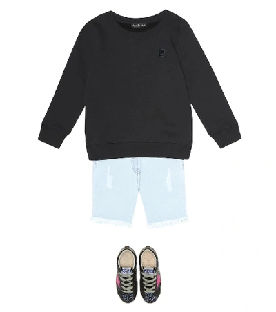 Shop Acne Studios Mini Fairview Face Cotton Sweatshirt In Black